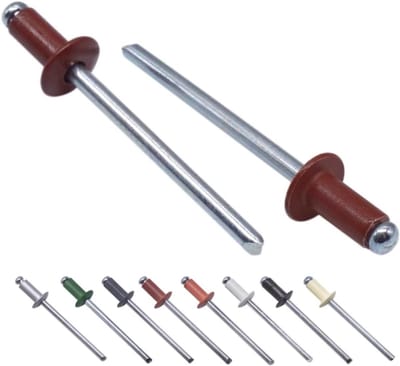 Blinde Klinknagels - Pop Klinknagels - Metaal Verbinden - Aluminium en Staal - 40 x 8 mm - Oxide Rood