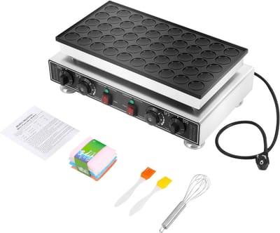 Takoyaki Maker - Octopus Pan - Commercieel Gebruik - 50 Gaten Dubbele Zone - 29 x 54 x 16.5 cm