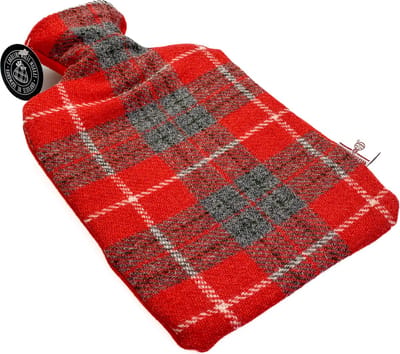 Kruik Rood Grijs - 2 liter - Harris tweed - Handgemaakt in Schotland - Caroline Wolfe Murray