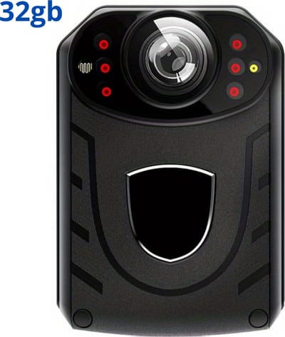 Bovista Spy Cam - Bodycam - Politie - Chest Camera - Spy Camera - Verborgen Camera - Spionage Camera - Action Camera - HD + 32GB