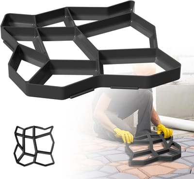 Beton Gietvorm - Bestratingsvorm Tuin - Zelf Tuin Paden - Onregelmatige Vorm - 43x43x4cm - Grijs