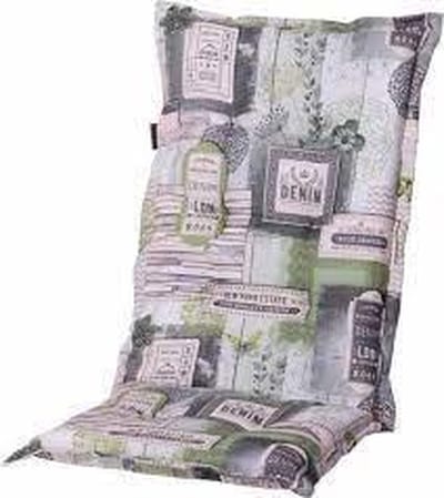 Madison Tuinstoelkussen Mona laag 106x45 cm Premium lime