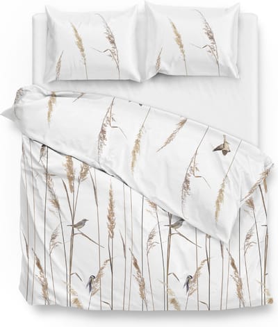Zohome Paige Dekbedovertrek - Lits-jumeaux - Flanel - 240x200-220cm - Wit