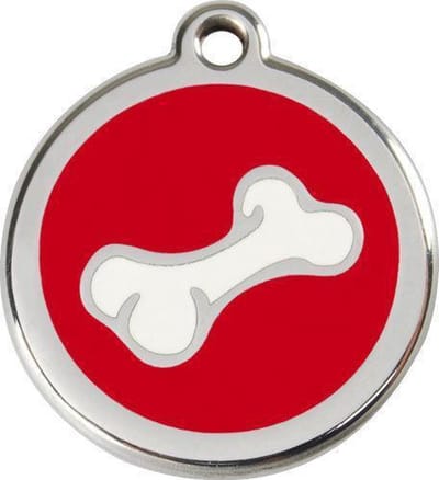 Red Dingo Hondenpenning 38 mm botje rood