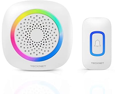 Draadloze Deurbel met RGB Verlichting, 60 Melodieën en IP66 Waterdicht, 400m Bereik en Stille Modus