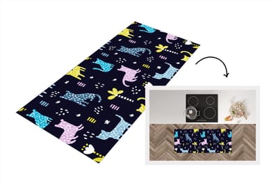 Keukenloper - Loper keuken - Design - Jungle - Luipaard - Dieren - 120x50 cm - Keukenloper vinyl