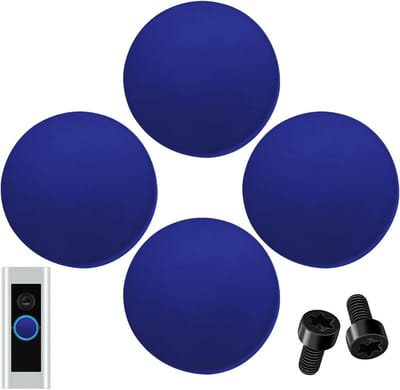 Deurbel Knop Vervanging - Reparatieset Deurbel - Toegangscontrole Herstellen - Roestbestendig Materiaal - 4 Knoppen 2 Schroeven - Blauw