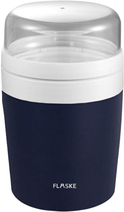 FLASKE Muesli Bowl 720ML - Yoghurtbeker To Go - Ontbijtbeker - Lunchpot - Salade Box - Voor Yoghurt, Havermout & Salade - Lekvrij & Isolerend - Blauw/Shade