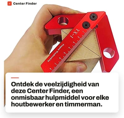 Dailygoods- Center Finder - Houtbewerking Lijnmeter - 45/90 Graden Hoekmeter - Aluminiumlegering - Corrosiebestendig - Nauwkeurig Meetinstrument