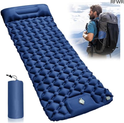 RFWR® Ultralichte Opblaasbare Campingmat - Draagbaar en Opvouwbaar Slaapmatras voor Outdoor en Reizen
