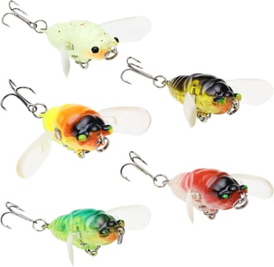 Kunstaas Set - Vis Aas - Vissen in Zoetwater - Realistisch ontwerp met geluid - 5 stuks 6g 5cm - Multicolor