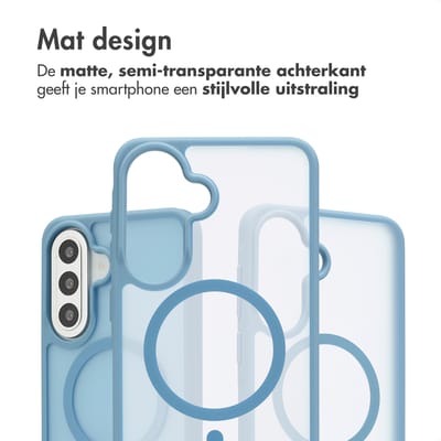 imoshion Hoesje - Geschikt voor Samsung Galaxy A57 (5G) - Color Guard Backcover met Magnetische Ring - Lichtblauw