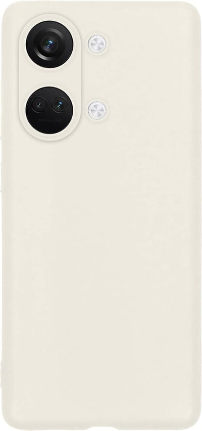 Hoes - Geschikt voor OnePlus Nord 3 - Sterk & Shockproof - Hoesje Cover - Siliconen Case - Wit