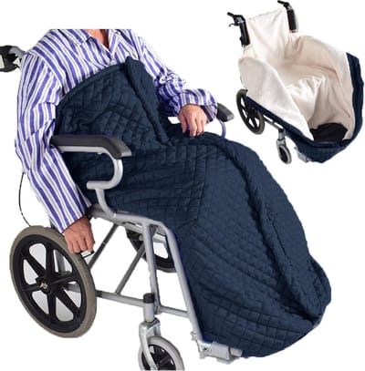 Rolstoel Warmer Deken - Zitdeken Voetzak - Warm Blijven - Waterdichte Fleece - 130 x 66 cm - Grijs