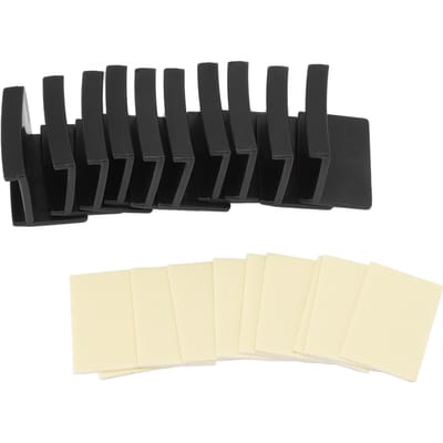10 Stuks Hoedhaken Modern Minimalistisch Verliesloos Sterke Acryl Zelfklevende Hoedhangers voor Thuis Muur Zwart zwart