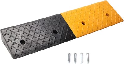 Rubberen Stoeprand Opritmodule Zwart Antislip 100x25x10 cm
