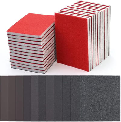 Schuursponzen korrel, P180-P4000 schuurblok nat schuurspons, Flexibel nat-droog schuurpapier voor hout, metaal, kleur, meubels, polijsten, modelbouw