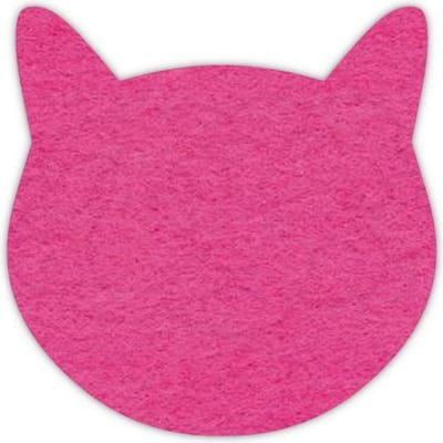 Poes vilt onderzetters - Fuchsia - 6 stuks - ø 10 cm - Tafeldecoratie - Glas onderzetter - Cadeau - Woondecoratie - Woonkamer - Tafelbescherming - Onderzetters Voor Glazen - Keukenbenodigdheden - Woonaccessoires - Tafelaccessoires