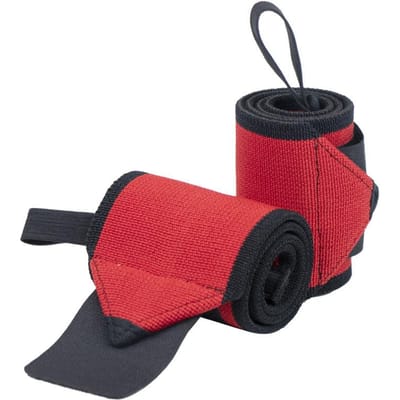 Bandes de poignet flexibles pour haltérophilie, musculation, support de poignet rembourré pour le pouce, bracelets de dynamophilie rouge