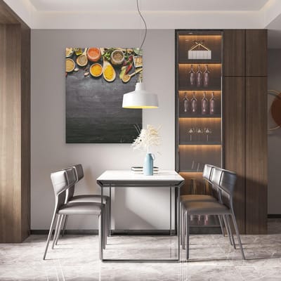 Artaza Canvas Schilderij Kruiden - 80x100 cm - Groot - Wanddecoratie Keuken - Muurdecoratie Specerijen - Schilderijen Op Canvas