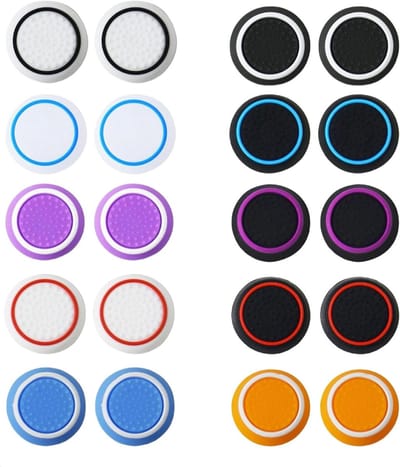 20 Stuks Joystick Caps voor PS5 en PS4 Controllers - Siliconen Grip Caps voor Xbox One en Series, Bescherming en Comfort voor Gaming