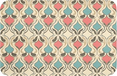 Badmat 60x40 cm - Antislip - Barok - Retro - Kleurrijk - Badmatten voor badkamer - Badkamermat - Douchemat - Badkamer mat