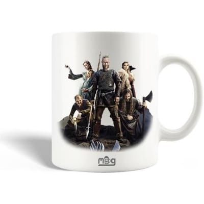 Mug en Céramique Vikings Série Saison 6 Affiche Personnages Art