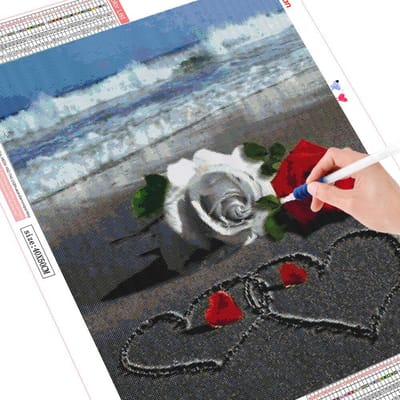 Diamond schilderij bloem Cross Stitch Kit Diamond borduurwerk volledige set bloem Strass 20X30CM gray