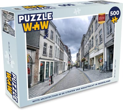 Puzzel Architectuur - Maastricht - Wit - Legpuzzel - Puzzel 500 stukjes