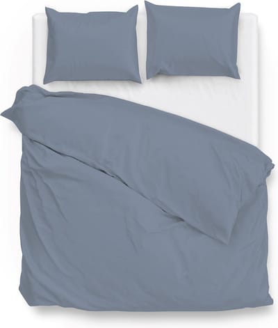 Zohome Satinado Dekbedovertrek - Tweepersoons - Katoensatijn - 200x200-220cm - Blauw