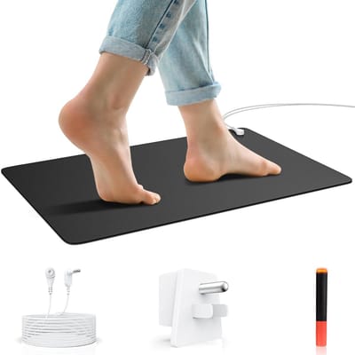 Aardingsmat - Wellness Pad - Natuurlijke Energie - Verbinding met Aarde - 24x16 Inch - Carbon Zwart