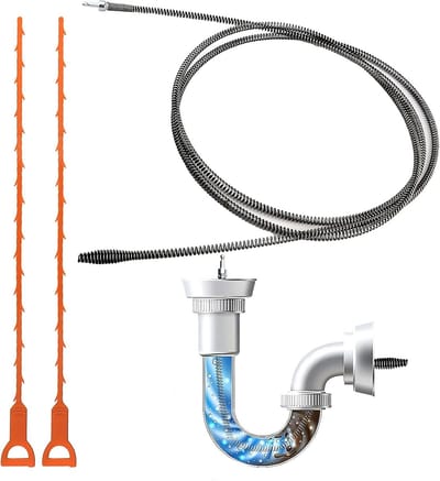 Flexibele Afvoerspiralen van 3m x 10mm voor Efficiënte Reinigen van Buizen, Multifunctionele Ontstopper voor Keuken en Badkamer