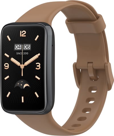 By Qubix - Siliconen sportbandje - Bruin - Geschikt voor Xiaomi Smart Band 7 Pro / Mi Band 7 Pro bandje