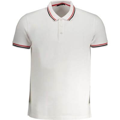 Cavalli Class Bianco Katoenen Heren Polo Shirt