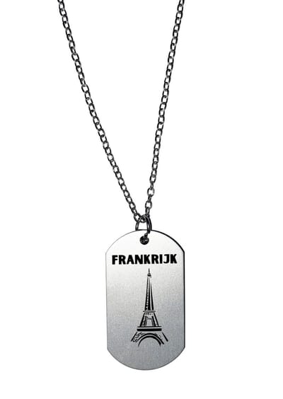 Akyol - frankrijk ketting - Piloot - toeristen - frankrijk cadeau - beste land - leuk cadeau voor je vriend om te geven