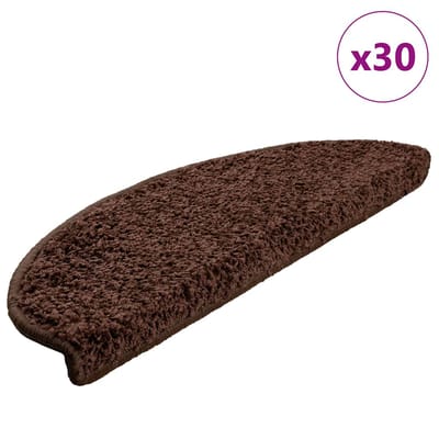 vidaXL - Trapmatten - 30 - st - 65x21x4 - cm - Bruin - Halfrond - Groot