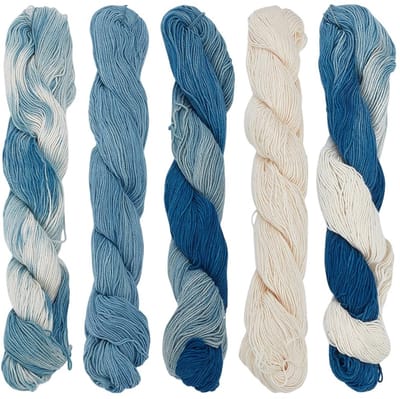 Dailygoods - Sashiko Borduurgaren Set - 5 Kleuren 110 Yards Katoen