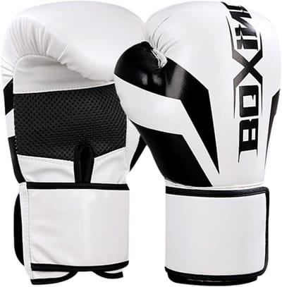 Boks- en Trainingshandschoenen - Vechtsport Handschoenen - Intensieve Training - Ventilerende Handpalm - 10 oz - Zwart