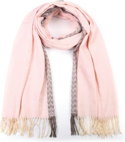 Michelle - Damessjaal - Fendi patroon - Roze - Grijs