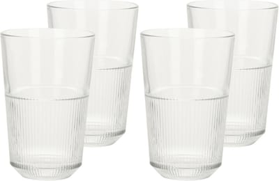 Excellent Houseware Whisky glazen - 4x - transparant - 360 ml - drink/waterglazen