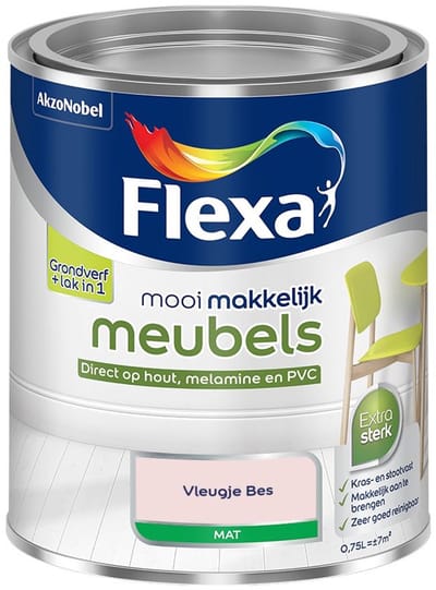 Flexa - Mooi Makkelijk Meubels Mat - Vleugje Bes - Mengverf - 750 Ml