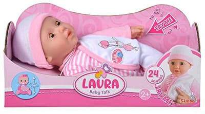 Pratende Babypop met Zachte Lichaam en Slapende Ogen - 30 cm - Meer dan 24 Geluiden
