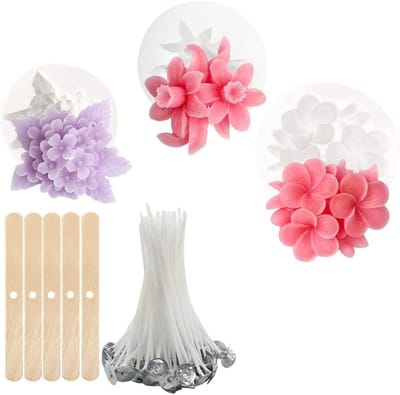 DIY Kaarsvormen in Bloemvorm - 3 Stuks Aromatherapie Kaarsen, Creatieve Decoratie en Ambachtelijke Projecten