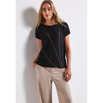 Shirt met fijne lijntjes