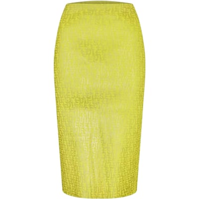 Diesel Ikaria getailleerde midirok voor dames (Geel)