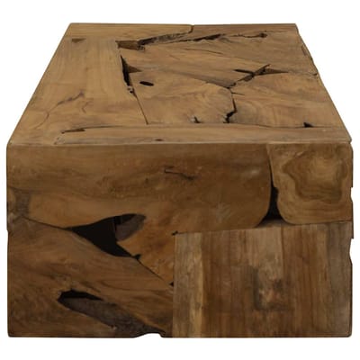 vidaXL - Salontafel - 90x50x30 - cm - echt - teakhout - bruin