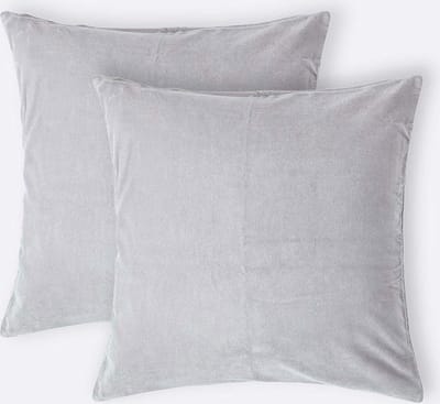 Homescapes fluwelen kussenhoes set van 2 in grijs, 40 x 40 cm