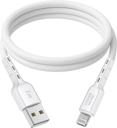 Usb oplaadkabel geschikt voor iPhone en iPad met Lightning naar usb A - Oplader kabel - Voor oa 14 13 12 11 x xs xr 8 7 se pro max plus mini - 2m - Oplaad en data kabel - Wit