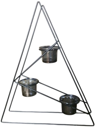 Mica Decorations kerst kandelaar zwart L30xB7,5xH37cm