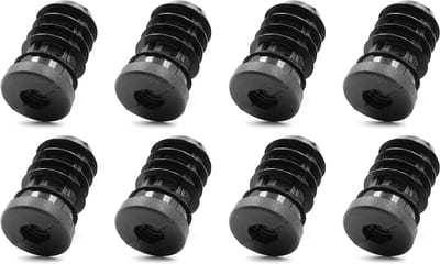 Dailygoody - Schroefdoppen - Afstelpluggen - Eenvoudige montage - Zwart - Ronde buizen - Geschikt voor 28 mm buizen - 8 stuks